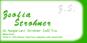 zsofia strohner business card